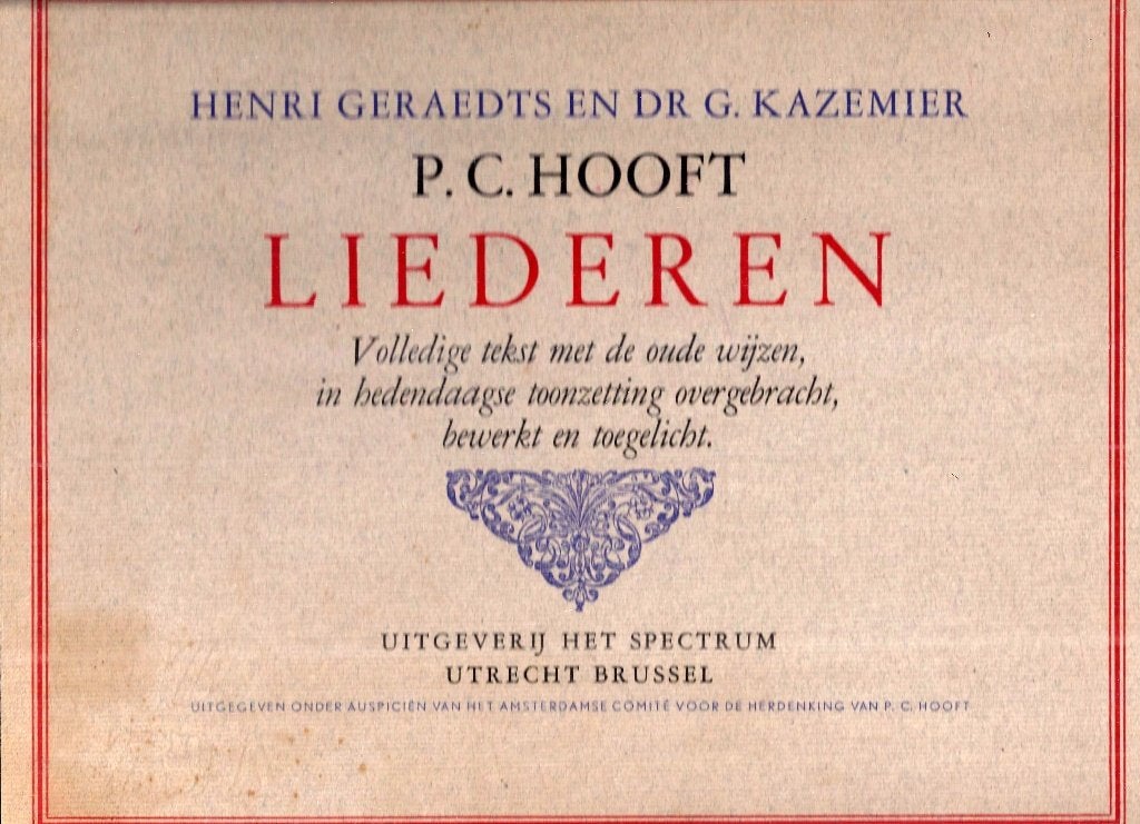 Bo2 bladmuziek pc hooft liederen, Ophalen of Verzenden, Gebruikt, Artiest of Componist, Populair