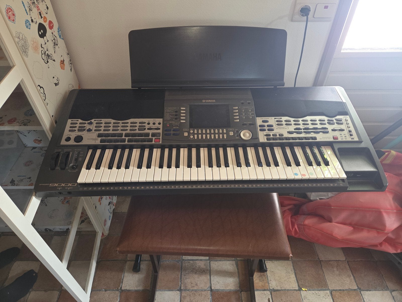 Yamaha PSR-9000 met toebehoren - Gebruikt keyboard, Muziek en Instrumenten, Ophalen, 61 toetsen, Gebruikt, Midi-aansluiting
