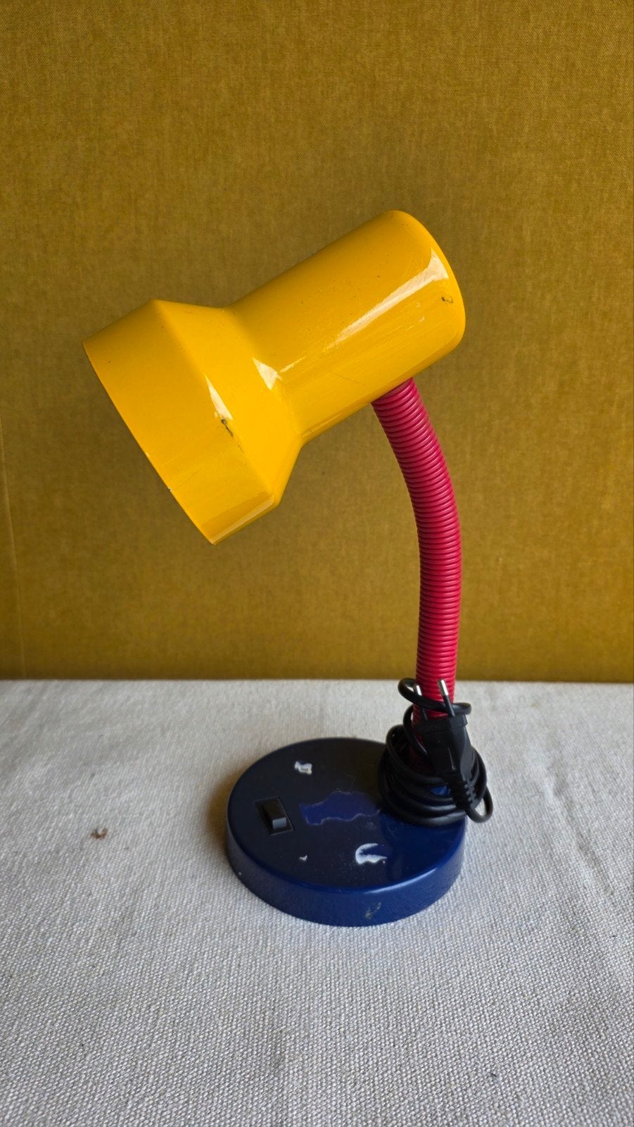 Vintage Massive bureaulamp - primaire kleuren, Overige merken, Gebruikt, Meerkleurig, Onbekend
