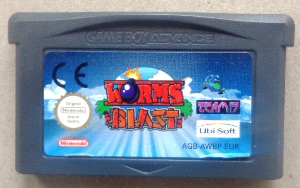 Worms Blast voor de Gameboy Advance, 1 speler, Ophalen of Verzenden, Gebruikt, Vanaf 3 jaar