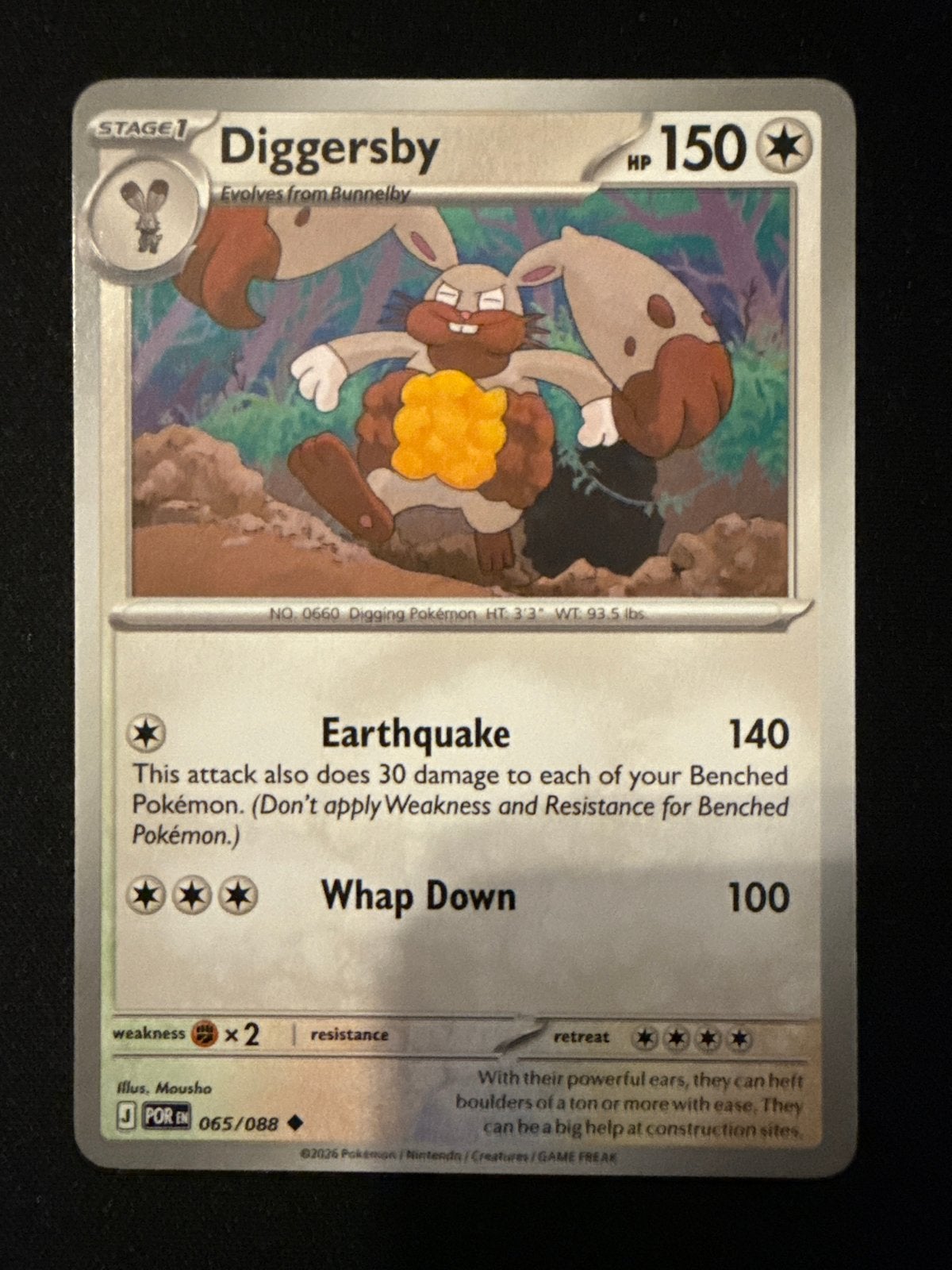 Pokémon Kaart Diggersby 065/088 - Zo goed als nieuw, Ophalen of Verzenden, Zo goed als nieuw, Losse kaart