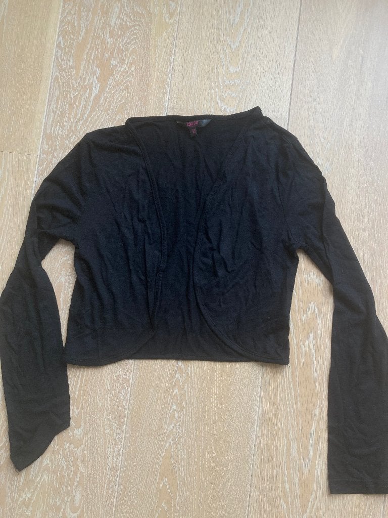 Zwarte bolero, vest van Coolcat, Cool cat mt. 146/152, Meisje, Trui of Vest, Ophalen of Verzenden, Zo goed als nieuw