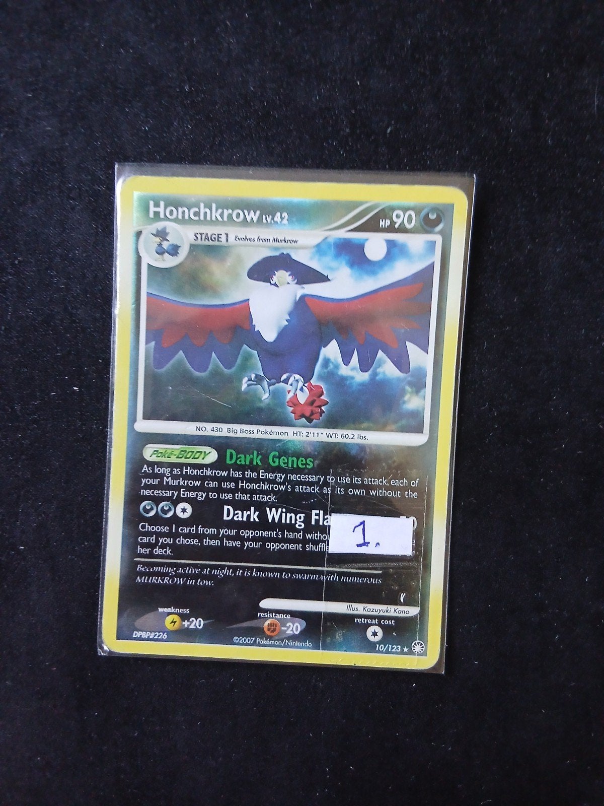 Pokemon kaarten - Honchkrow, Ophalen, Gebruikt, Losse kaart