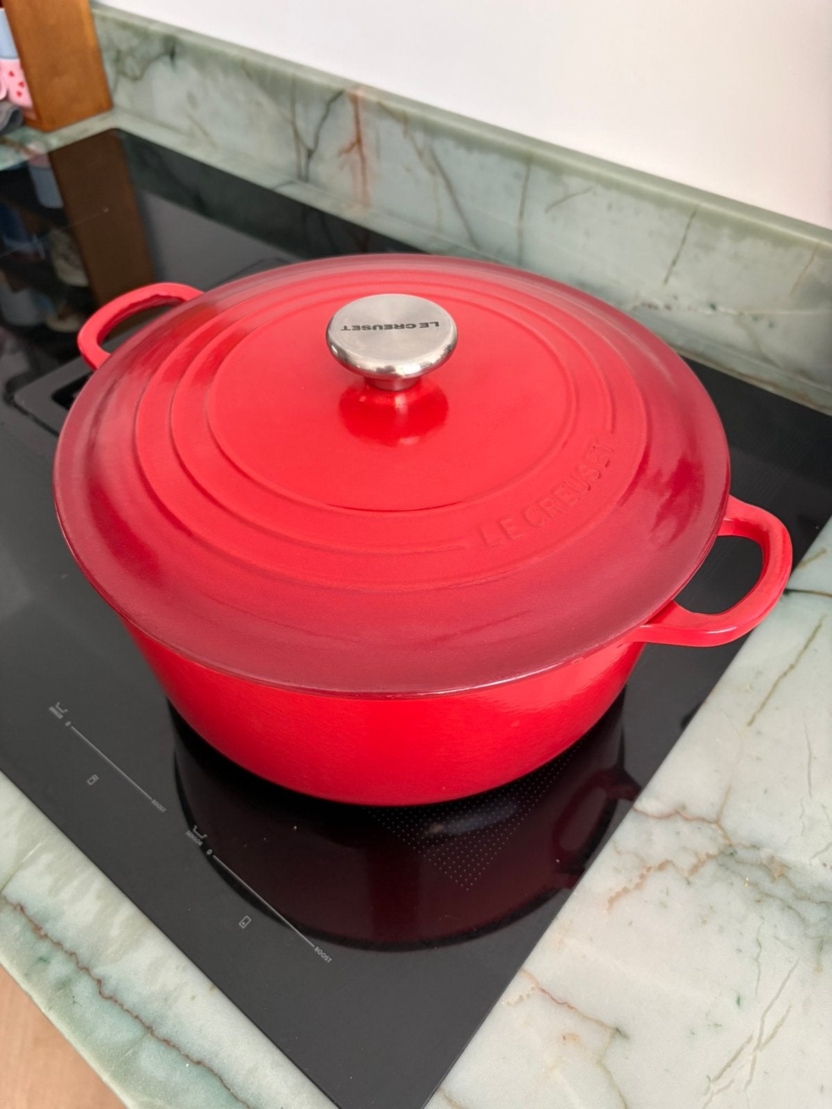 Creuset braadpan 28, Huis en Inrichting, Keuken | Potten en Pannen, Ophalen, Zo goed als nieuw, Gietijzer