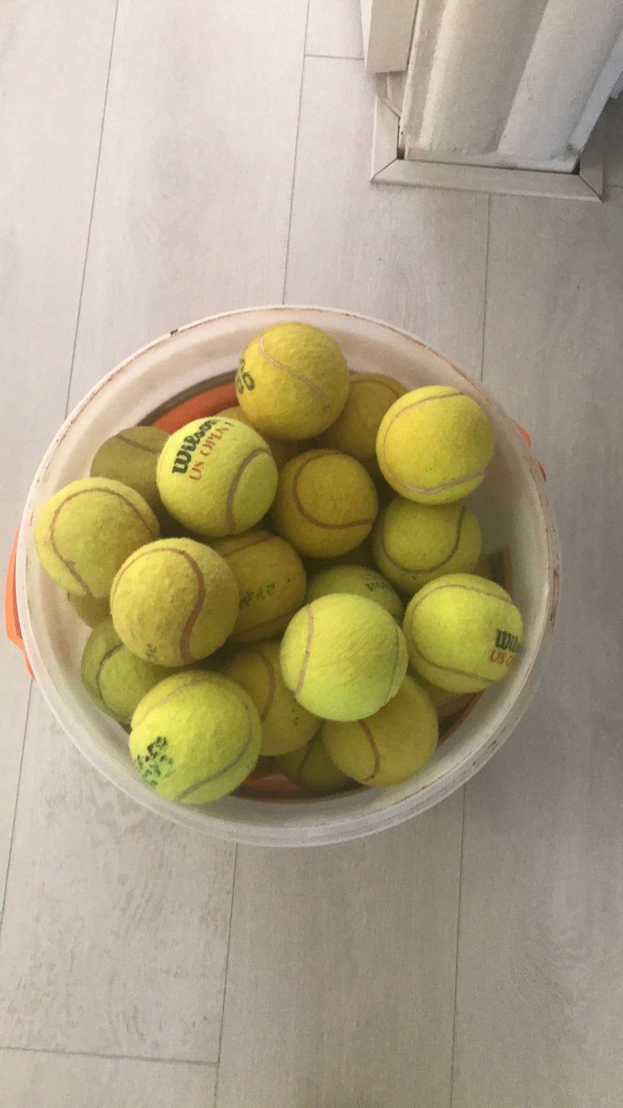 65 gebruikte tennisballen, Ophalen, Gebruikt, Hondenballen