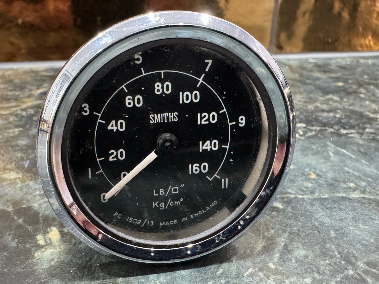 Smiths oliedrukmeter chroom voor klassieke Mini/auto, Ophalen, Gebruikt, Mini