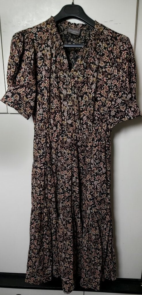 Jurk /Fit& Flare Dress Yessica (C&A). Zwart /Groen Maat M., Maat 38/40 (M), Ophalen of Verzenden, Zo goed als nieuw, C&A