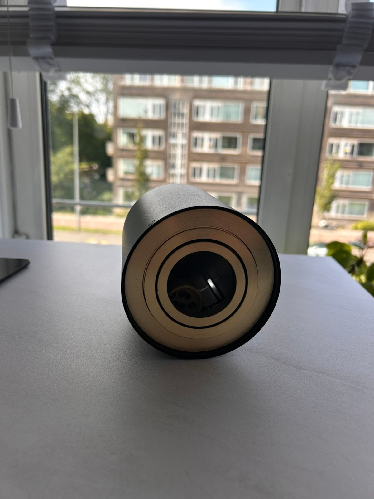 Plafondspot goud met zwart, Huis en Inrichting, Lampen | Spots, Ophalen, Kunststof, GU10, Zo goed als nieuw