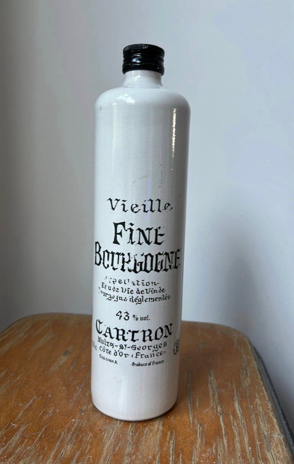 Franse gres fles met letters, Ophalen of Verzenden