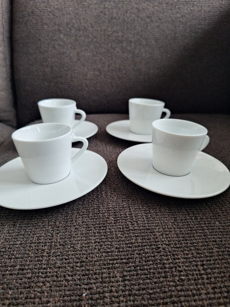 NESPRESSO espresso kopjes Andrée Putman , bruine strip, 4 st, Overige materialen, Nieuw, Ophalen of Verzenden, Overige stijlen