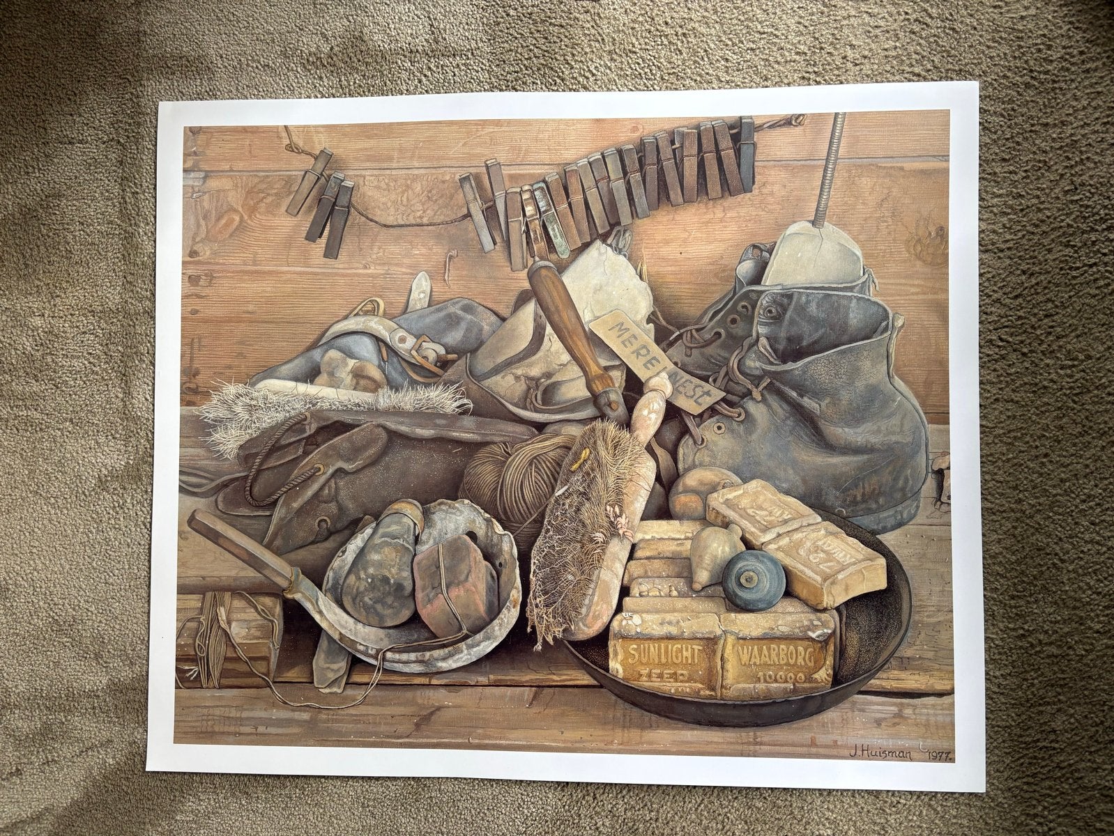 Jopie Huisman Reproductie "De schatten van oude Jouke", Antiek en Kunst, Verzenden, Reproductie, Print/reproductie