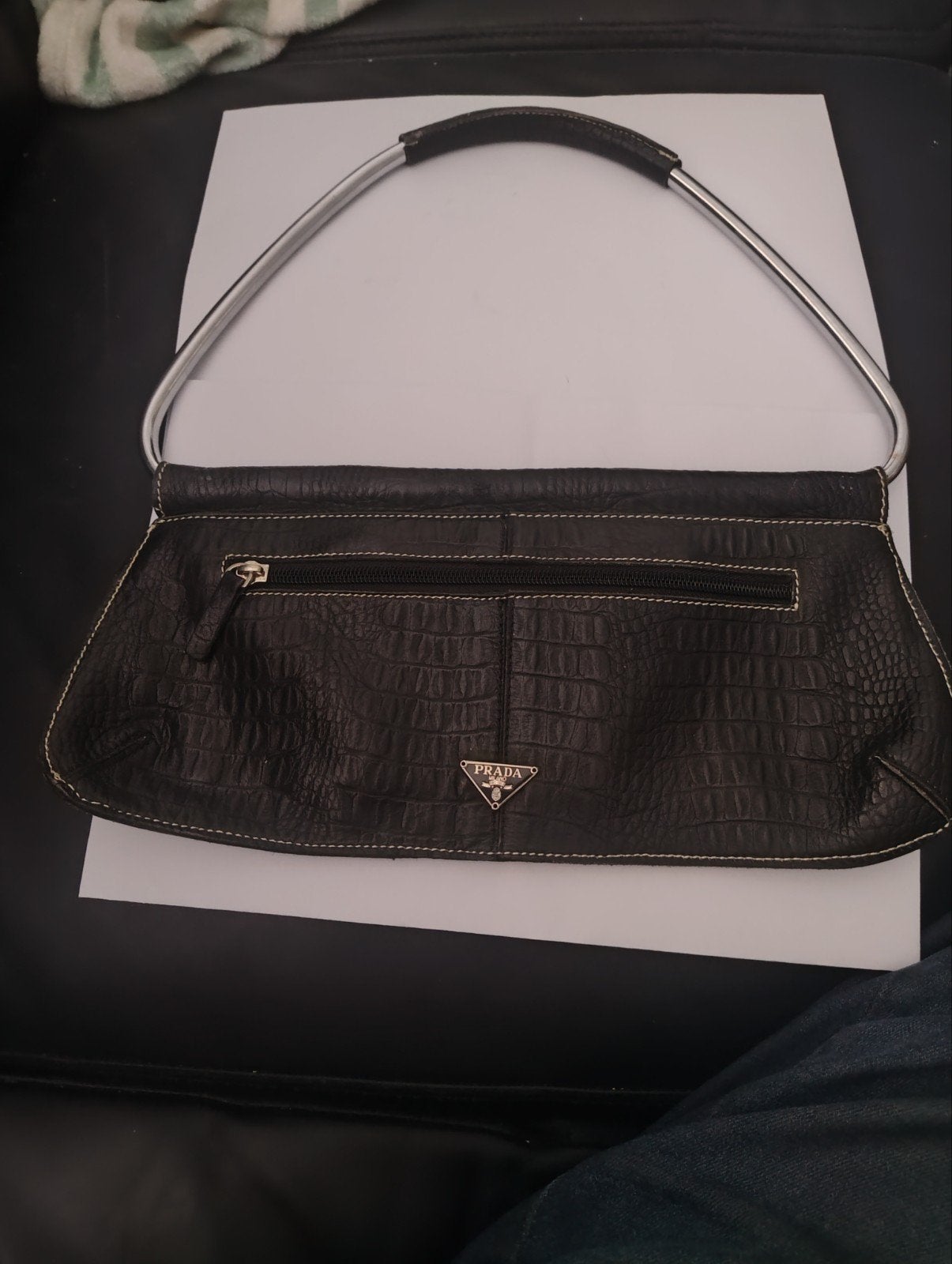 🔴 Prada leren dames schoudertas apart model, Ophalen of Verzenden, Handtas
