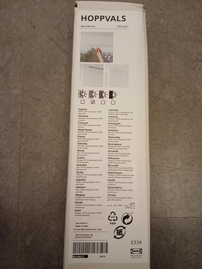 Ikea plissé gordijn, Ophalen of Verzenden, Nieuw, Wit