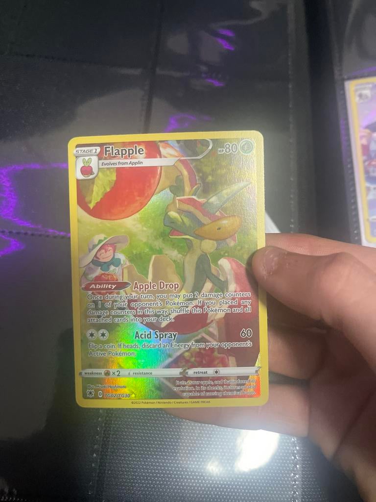 Flapple Pokémon Kaart (Foil), Ophalen, Zo goed als nieuw, Losse kaart, Foil