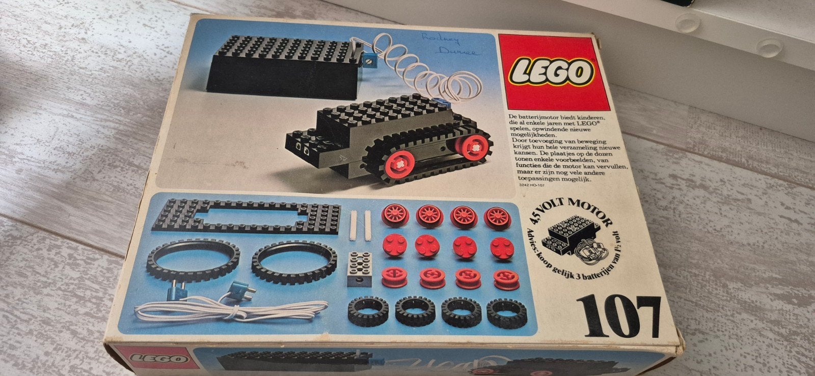 Vintage LEGO 107 4.5 Volt Motor Set - Zeldzaam!, Ophalen of Verzenden, Gebruikt, Overige merken