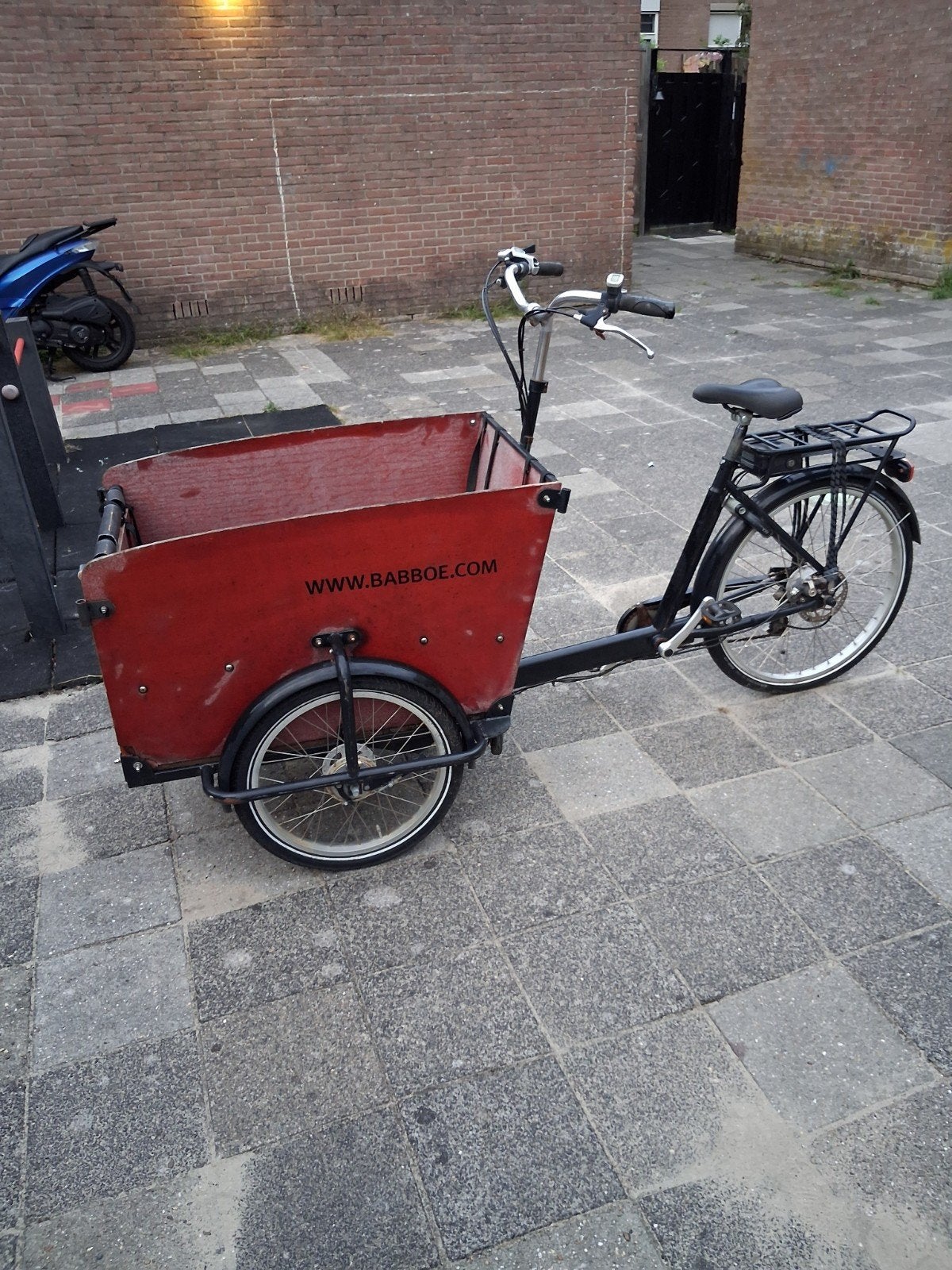 Babboe Bakfiets Elektrisch - Ideaal voor Gezin en Goederen, Gebruikt, Elektrisch, 2 kinderen, Schijfrem