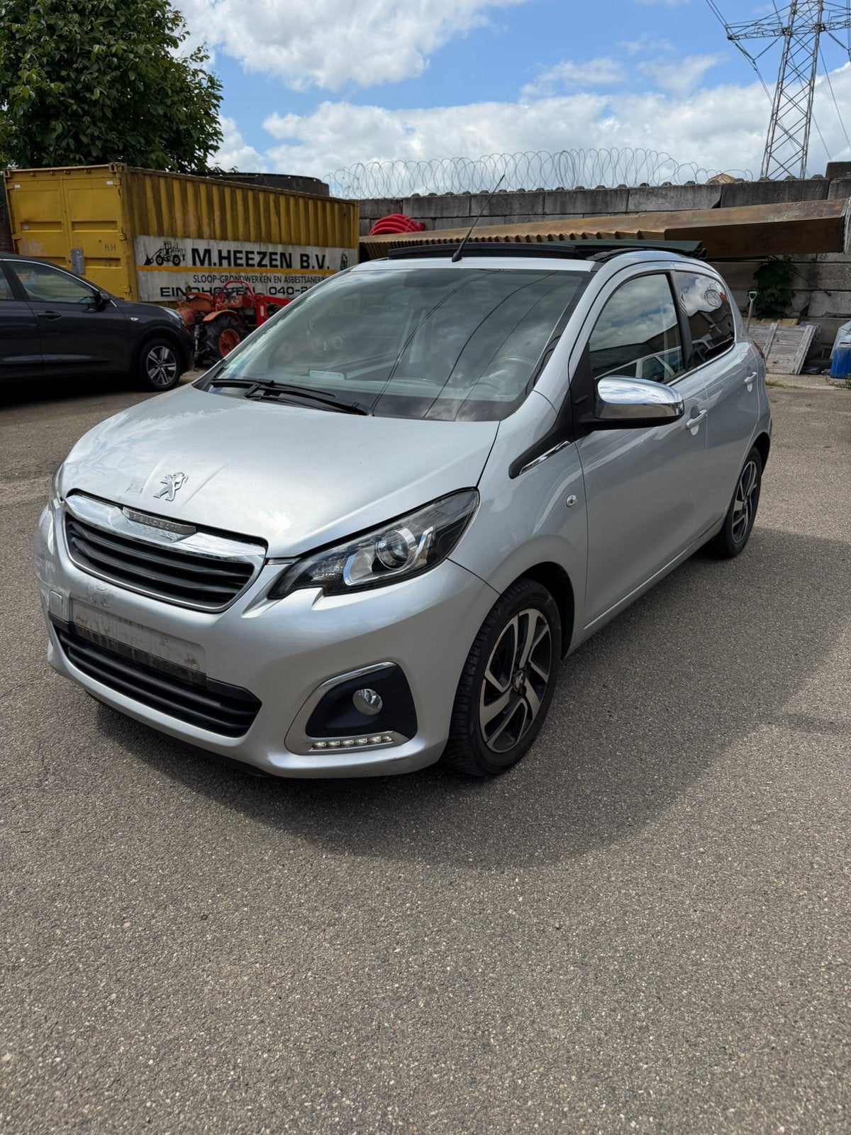 Peugeot 108 1.0 e-VTi Allure cabriotop 40199km 12-2020, Auto diversen, Schadeauto's, Ophalen, Handgeschakeld, Zilver of Grijs