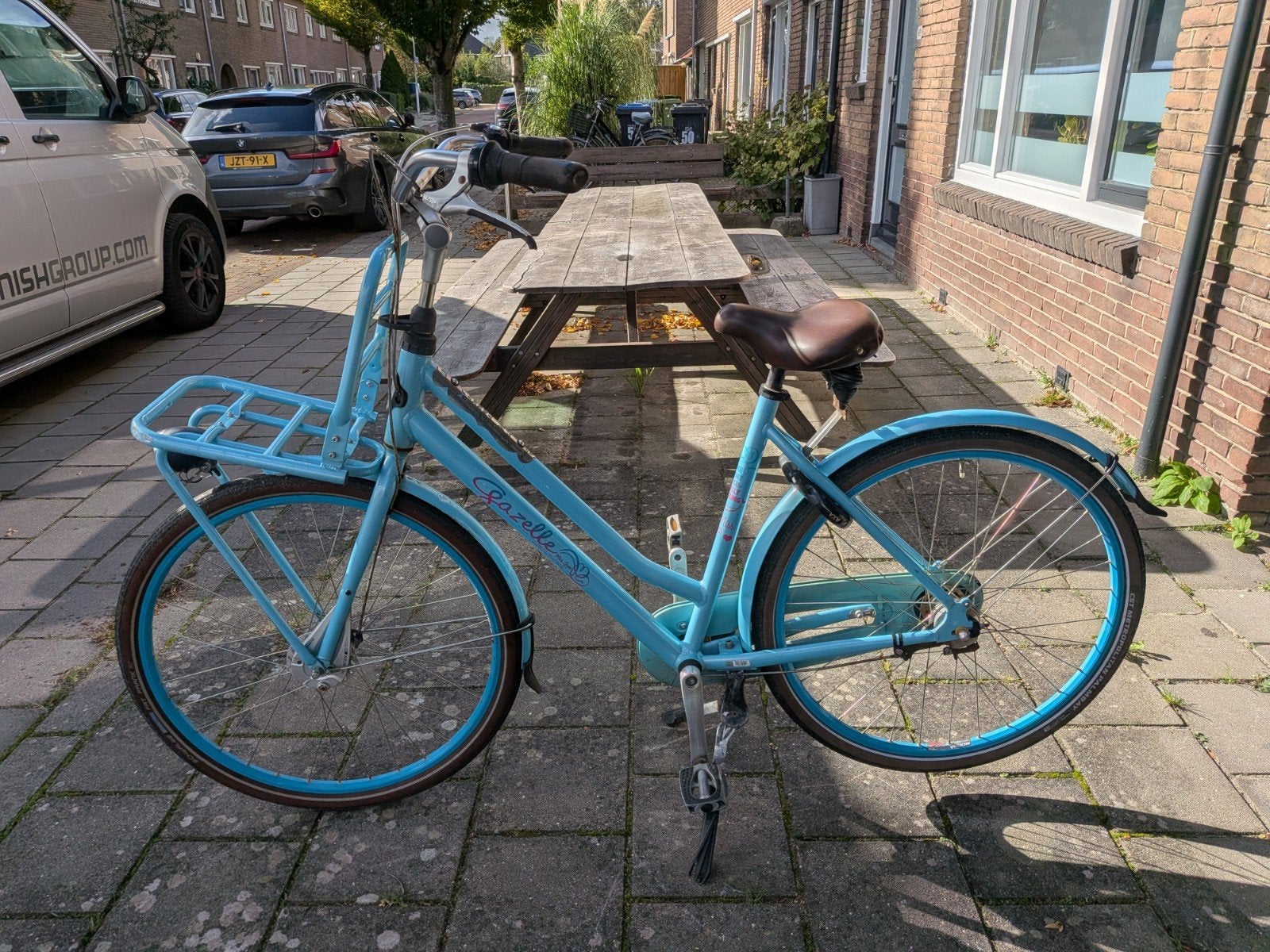 gazelle dames fiets, Ophalen, Handrem, Gazelle, Trommelrem