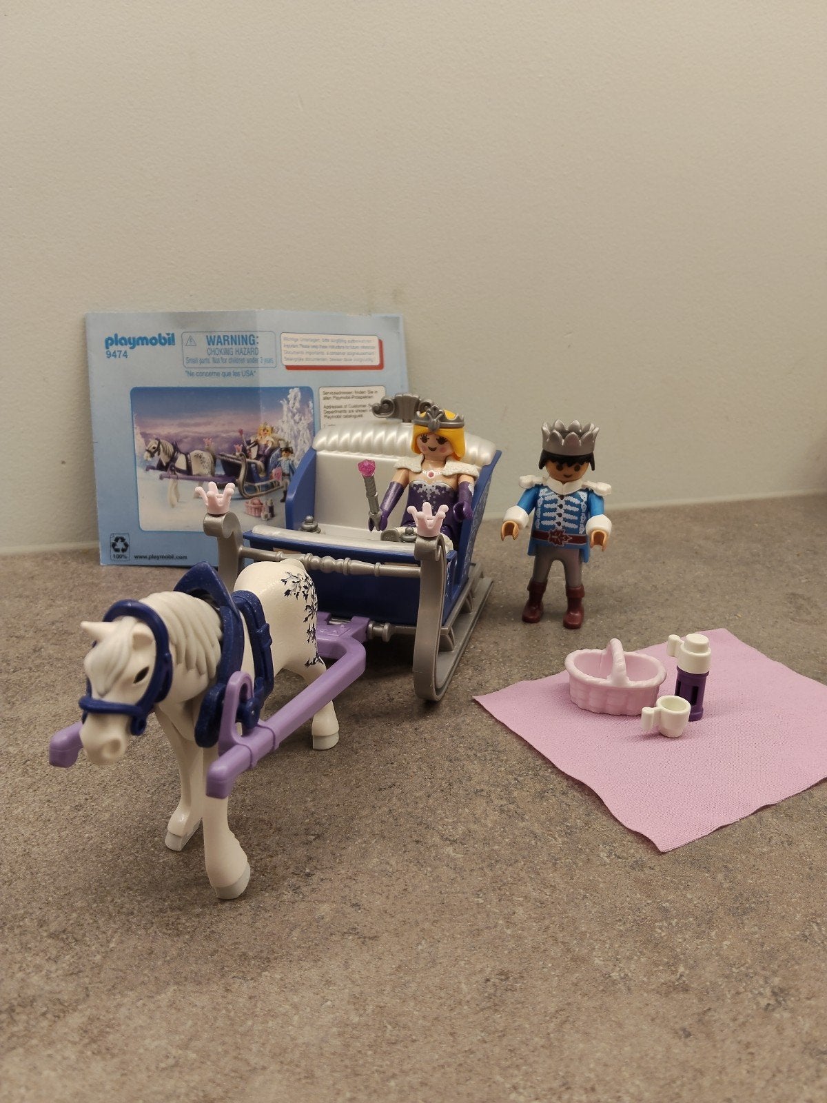 Playmobil 9474 Winterkoets met Prinses en Prins, Ophalen, Zo goed als nieuw