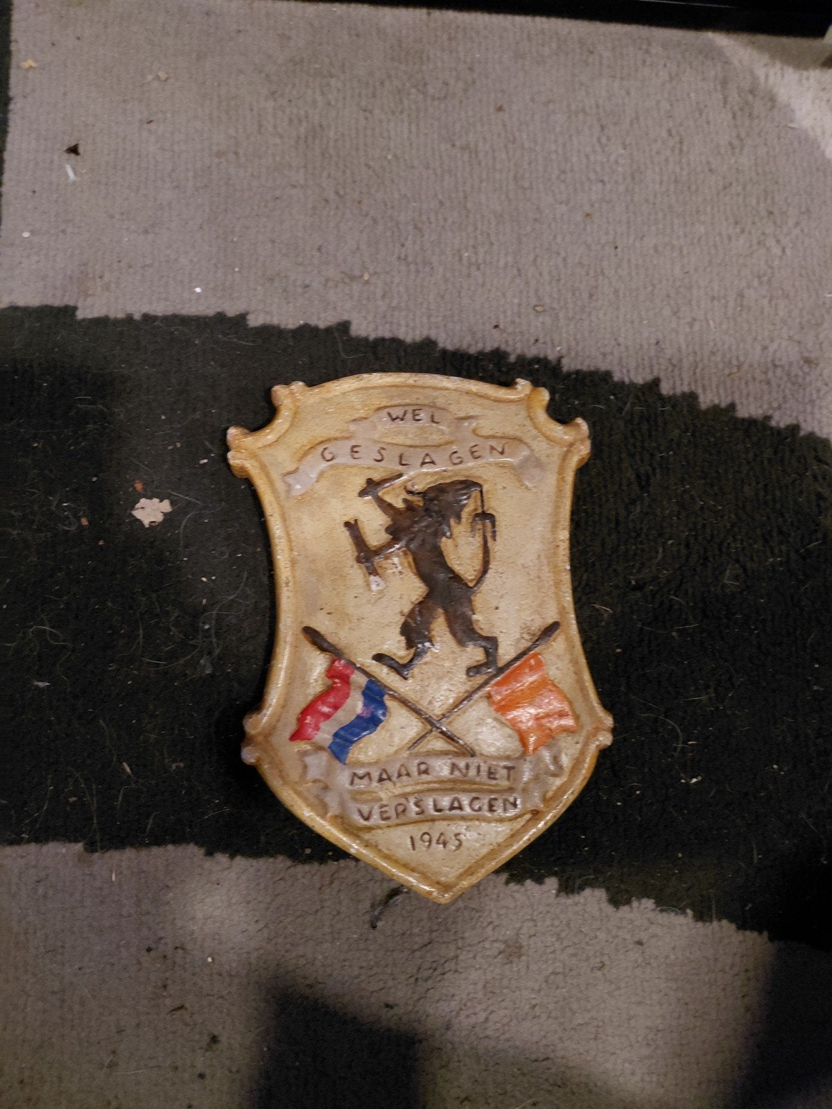 Originele Bevrijdingsplaquette 1945, Geen idee, Ophalen of Verzenden, Geen idee, Nederland