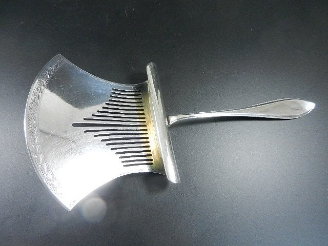 Zilveren punt filet aspergeschep 1924, Antiek en Kunst, Ophalen of Verzenden, Zilver