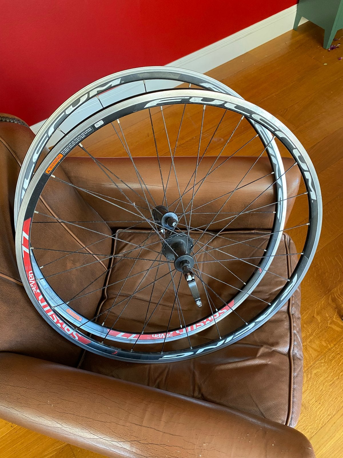 Gebruikte fietswielen, set van twee, SORA R Seven, Gebruikt, Aluminium, Racefiets, Ophalen