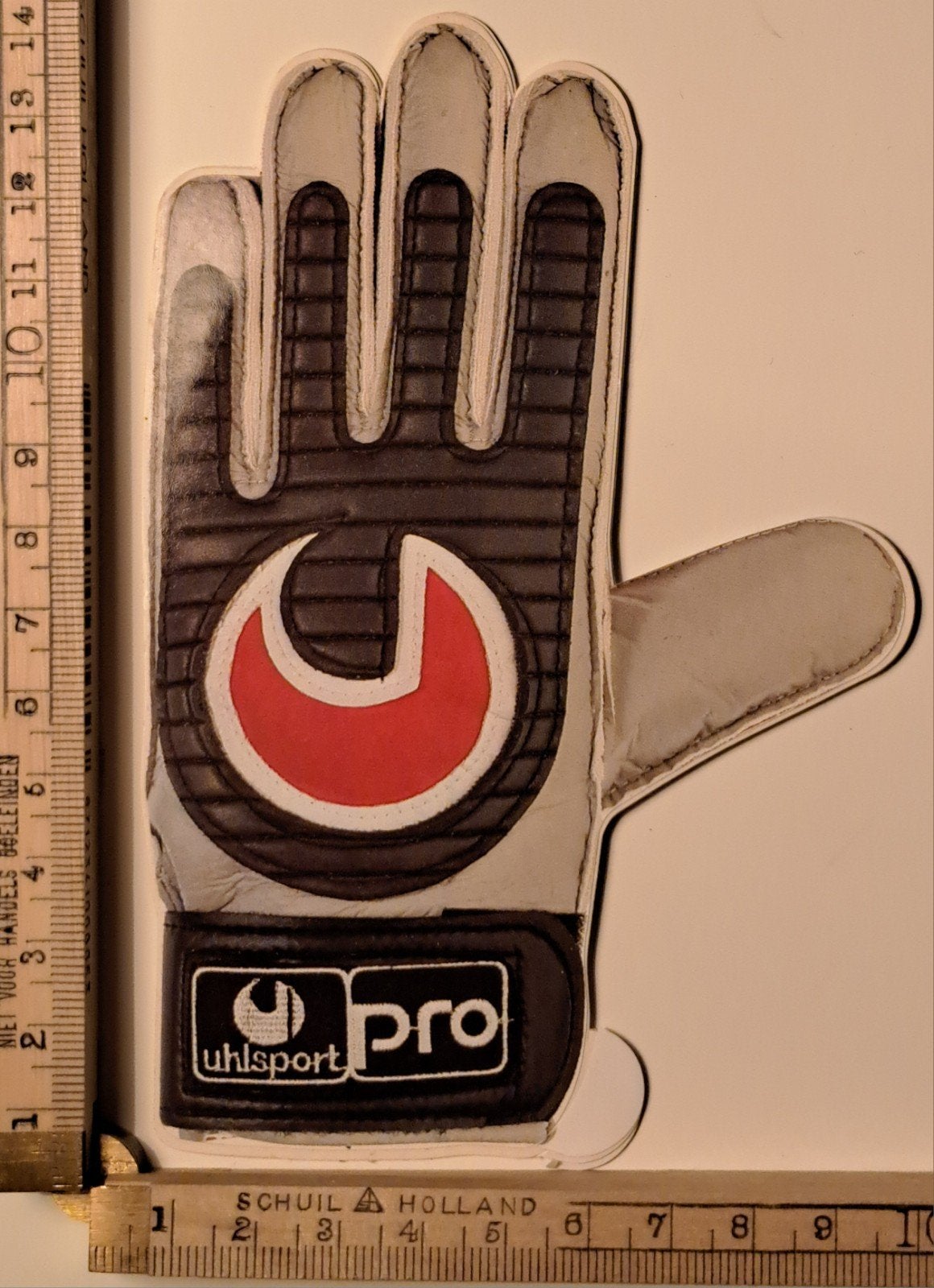 Vintage sticker keepershandschoen Uhlsport Pro voetbal, Ophalen of Verzenden, Zo goed als nieuw