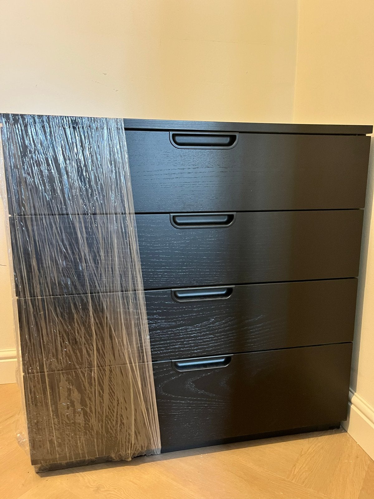 IKEA Galant ladekast - Zwart gebeitst essenfiner, Ophalen, Zo goed als nieuw, 3 of 4 laden, 25 tot 50 cm