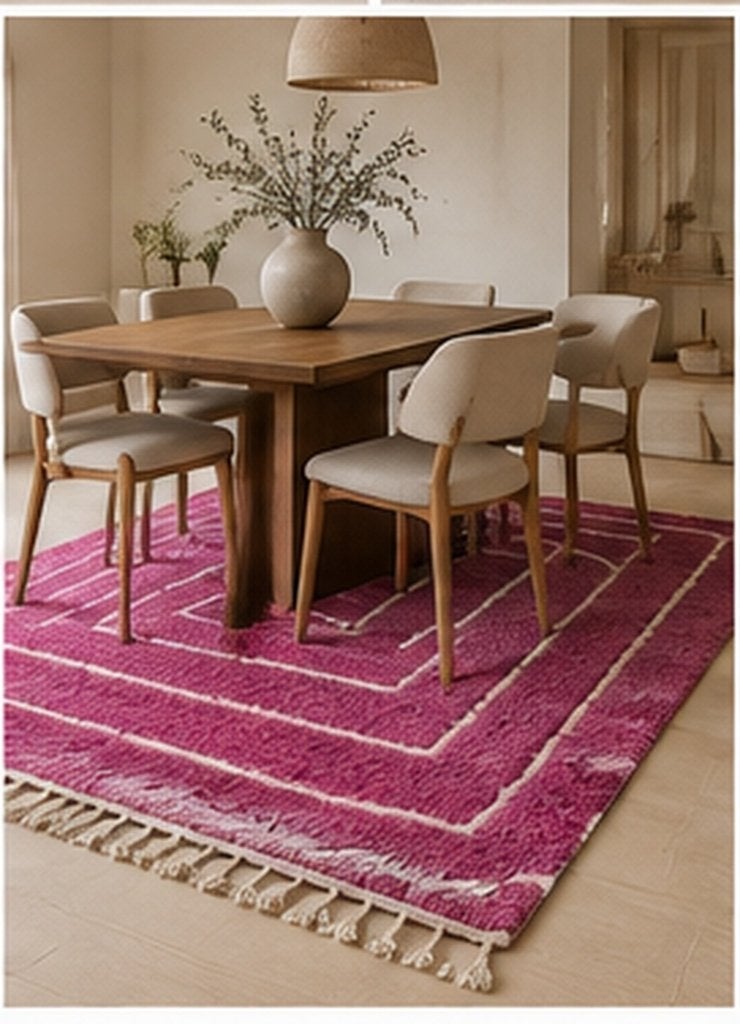 Marokkaans vloerkleed 300x200 roze crème – 100% wol, Info@maroccarpets.nl, Modern, boho chic, Scandinavisch, statement, Ophalen of Verzenden