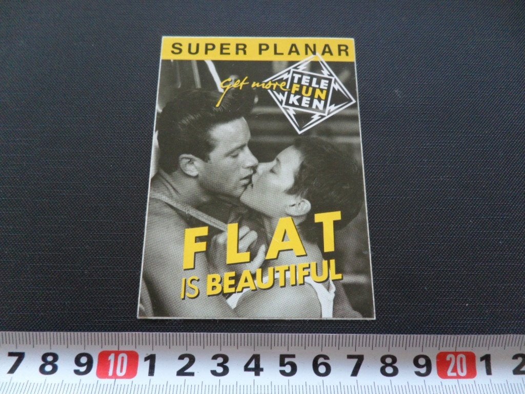 sticker super planar get more TELEFUNKEN Flat is beautiful, Verzamelen, Ophalen, Zo goed als nieuw