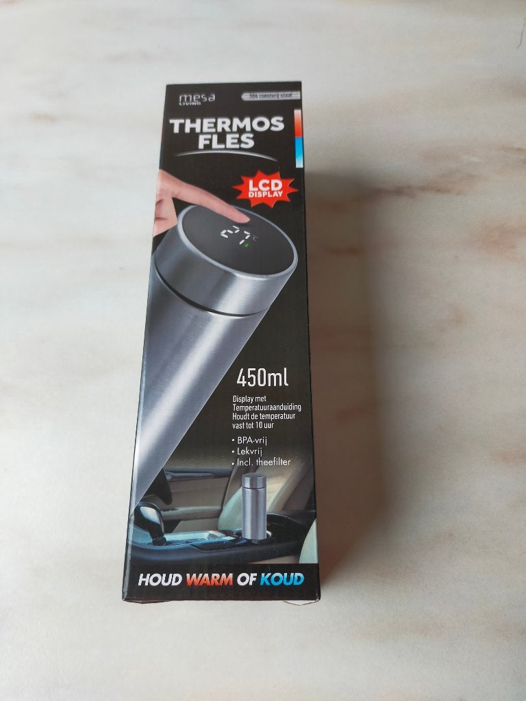 Thermofles met LCD display Nieuw, Ophalen, Overige typen, Metaal, Overige merken