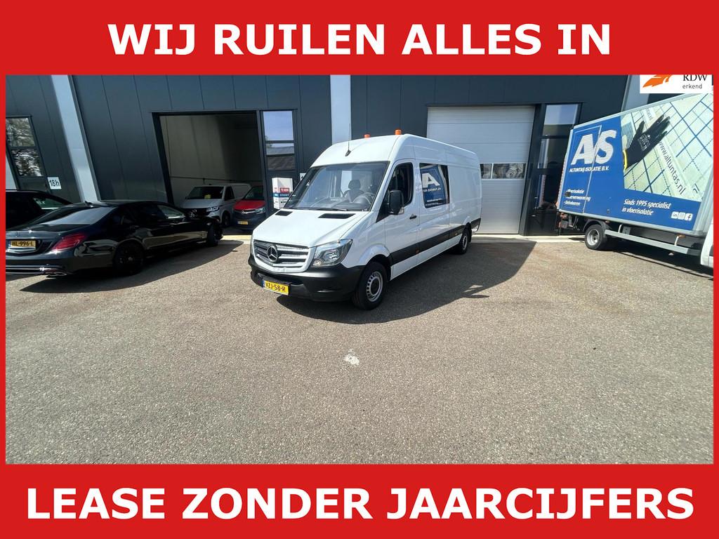 Mercedes-Benz Sprinter 2.2 CDI multicab airco euro 6 dubbel, Auto's, Bestelauto's, Zwart, 4 cilinders, Wit, Mercedes-Benz