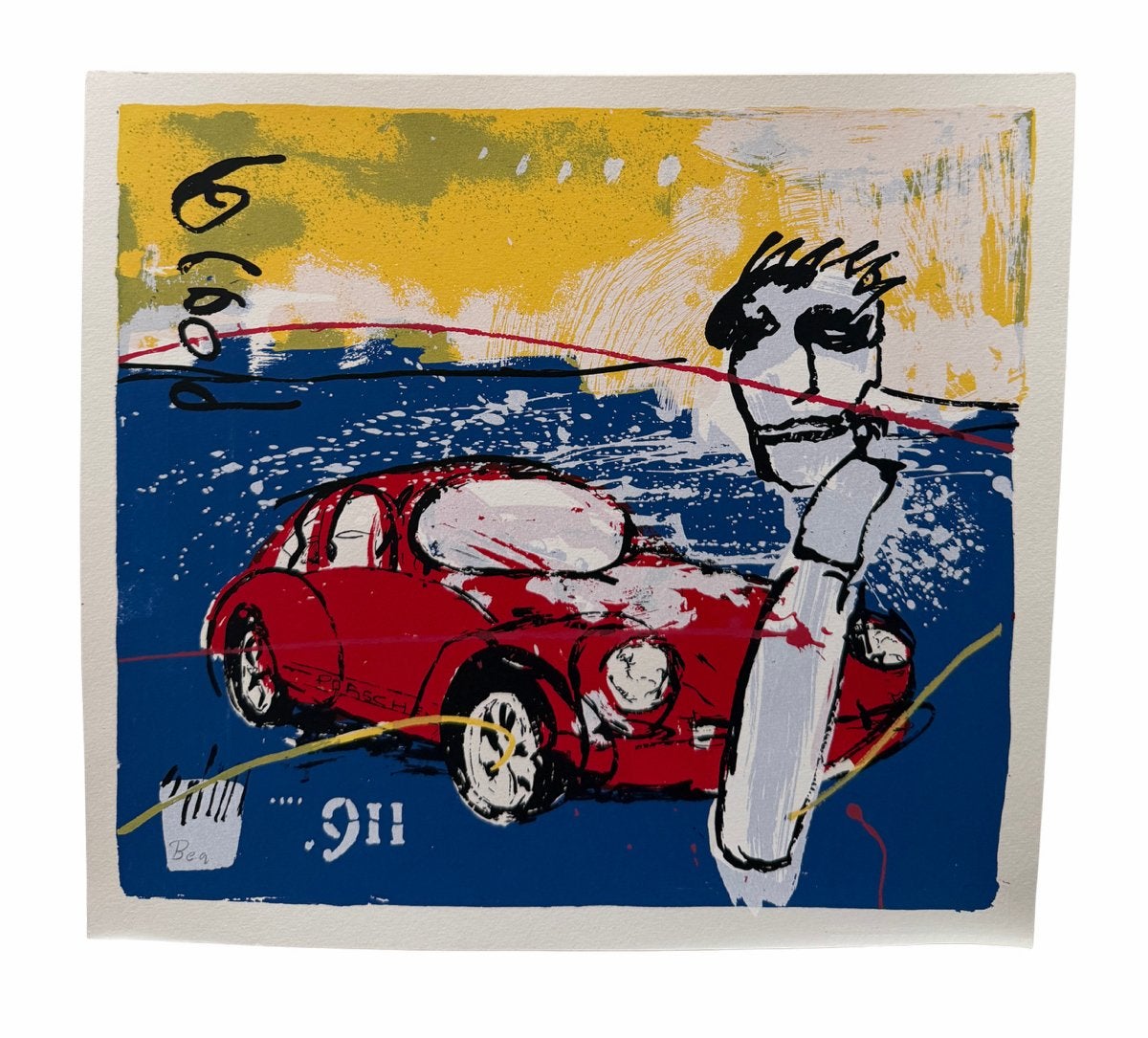 Herman Brood - Porsche 911, Antiek en Kunst, Ophalen of Verzenden