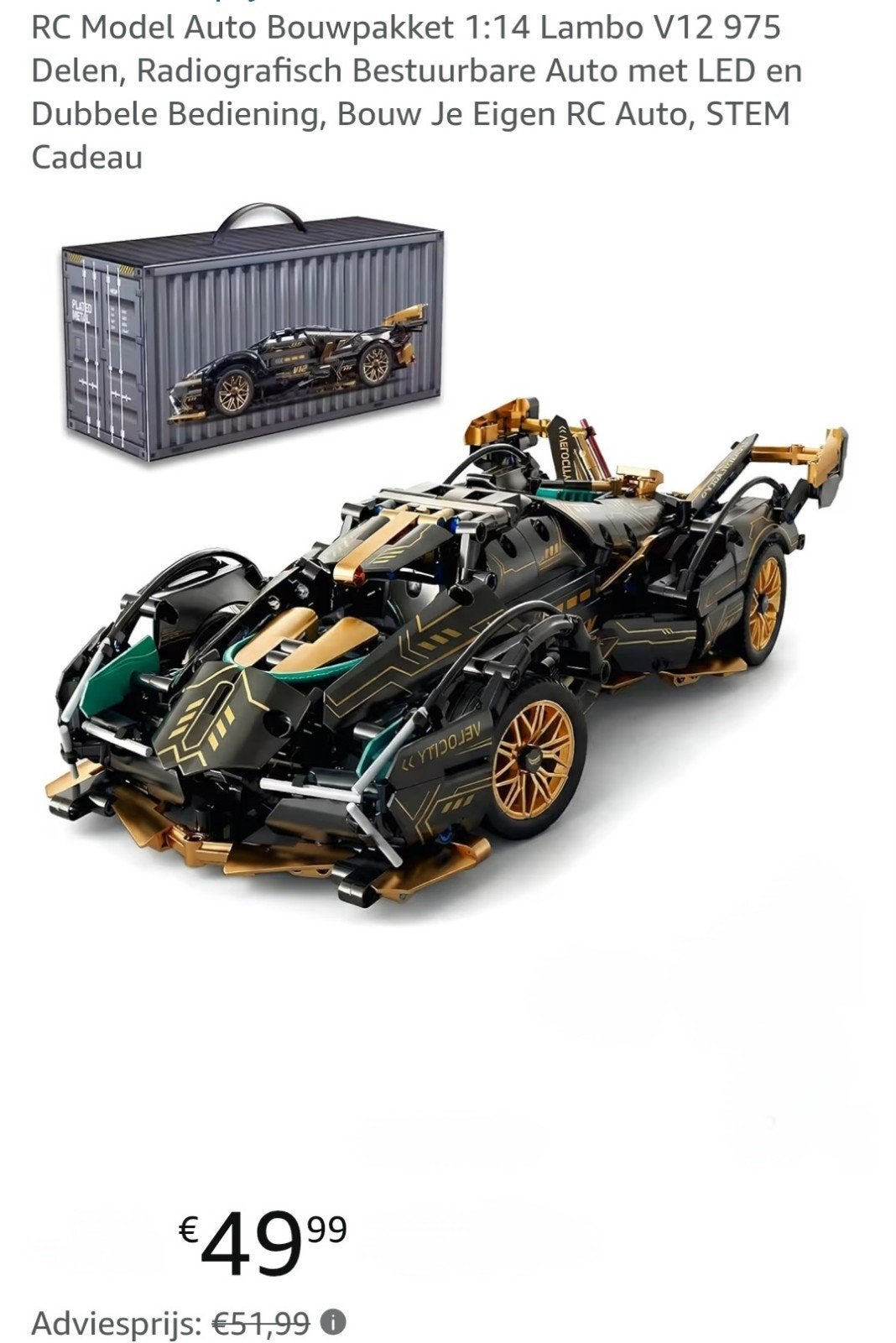 aoreSpty RC model auto bouwpakket 1:14 Lambo V12, Elektro, Schaal 1:14, Nieuw, Ophalen of Verzenden