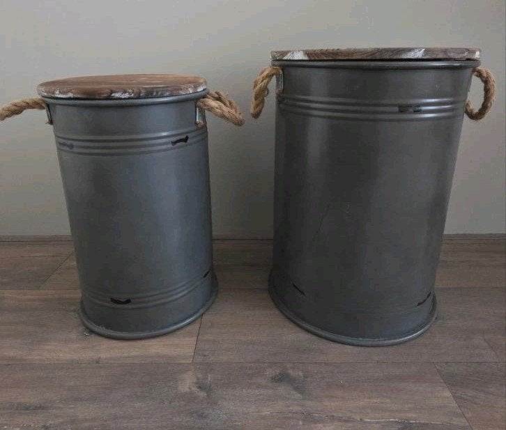 2 stoere opberg tonnen, Ophalen