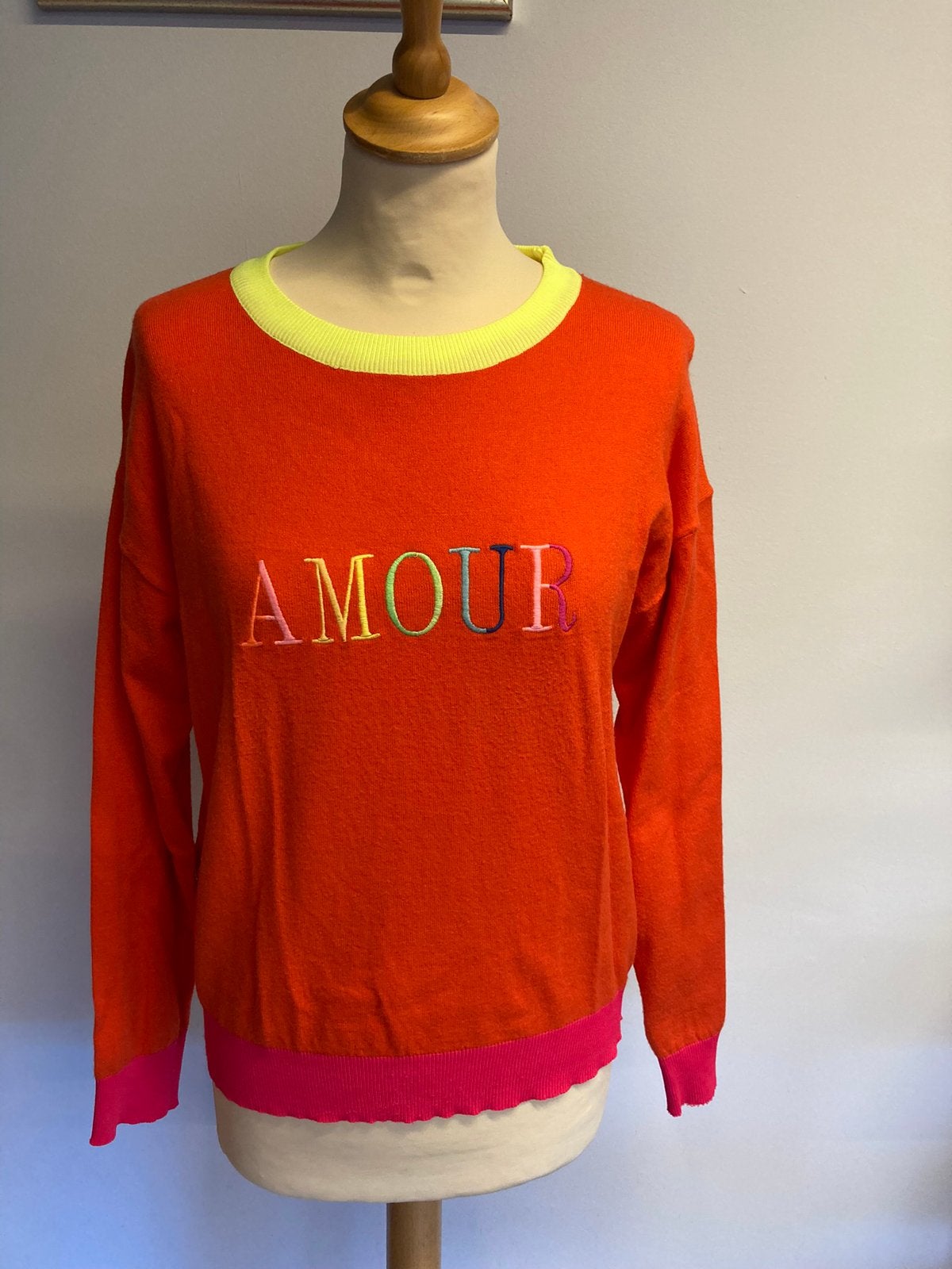 Trui oranje/neon, Kleding | Dames, Ophalen of Verzenden, Zo goed als nieuw, Maat 38/40 (M), Oranje