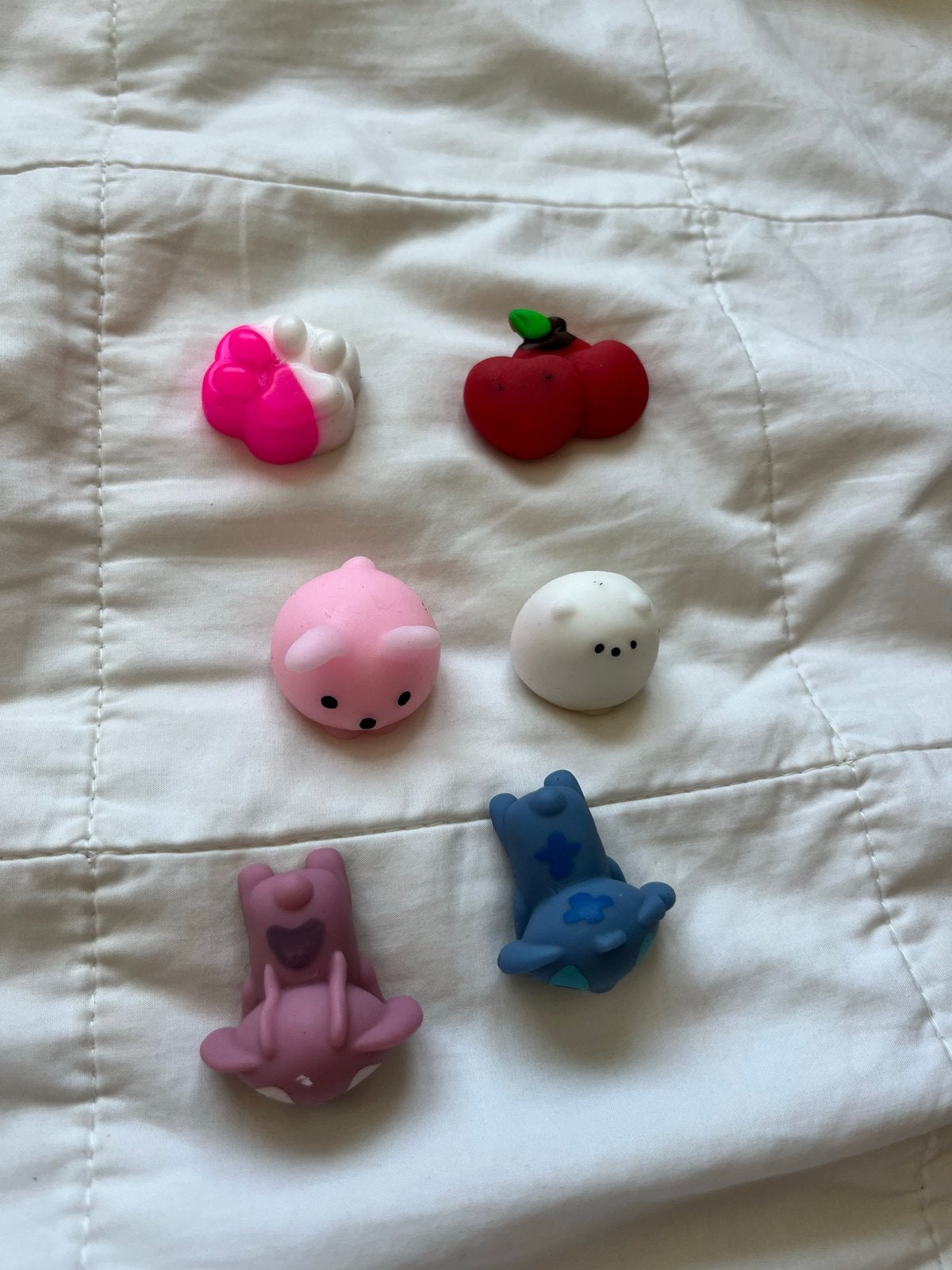 6 mini squishy speeltjes - schattig en stressverlagend, Ophalen of Verzenden, Nieuw, Jongen of Meisje