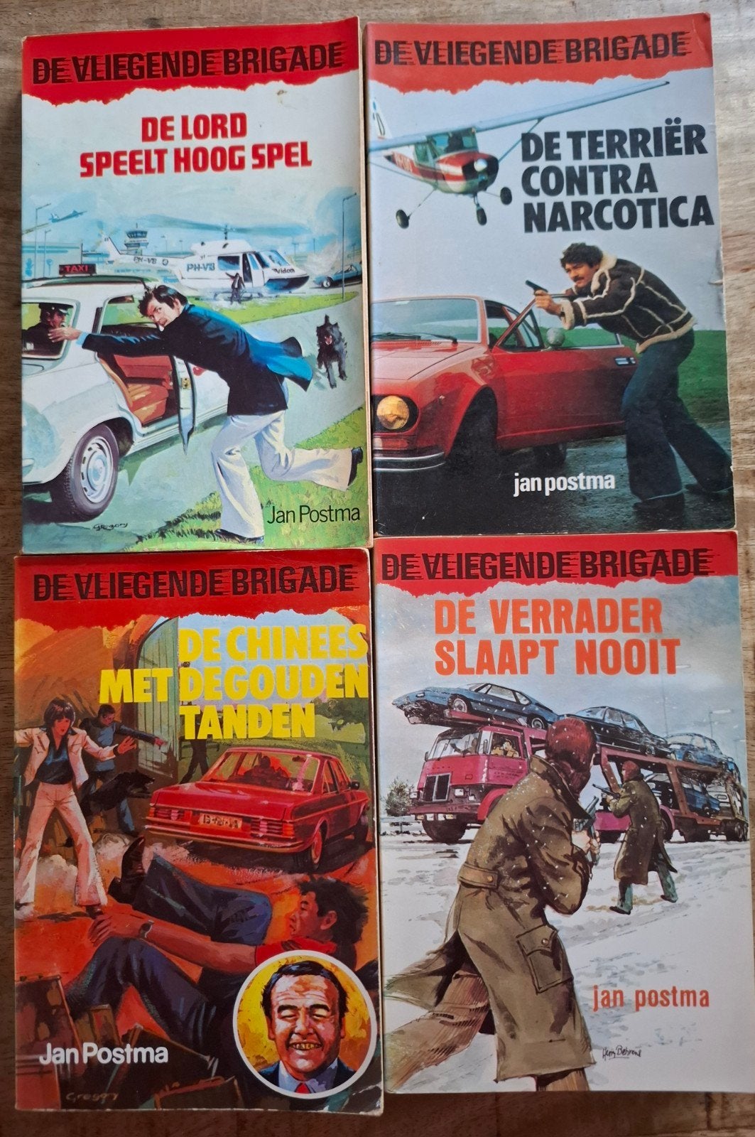 Complete serie "De Vliegende Brigade" - Jan Postma, Boeken, Ophalen of Verzenden, Gelezen, Jan Postma