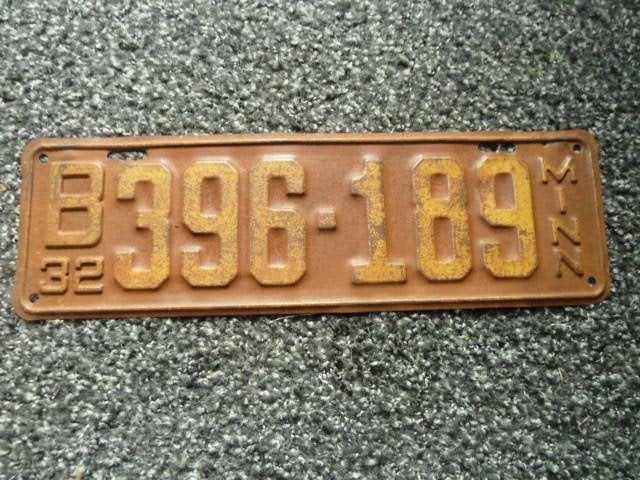 Kentekenplaat Licenseplate Minnesota 1932 USA, Verzenden, Gebruikt, Auto's