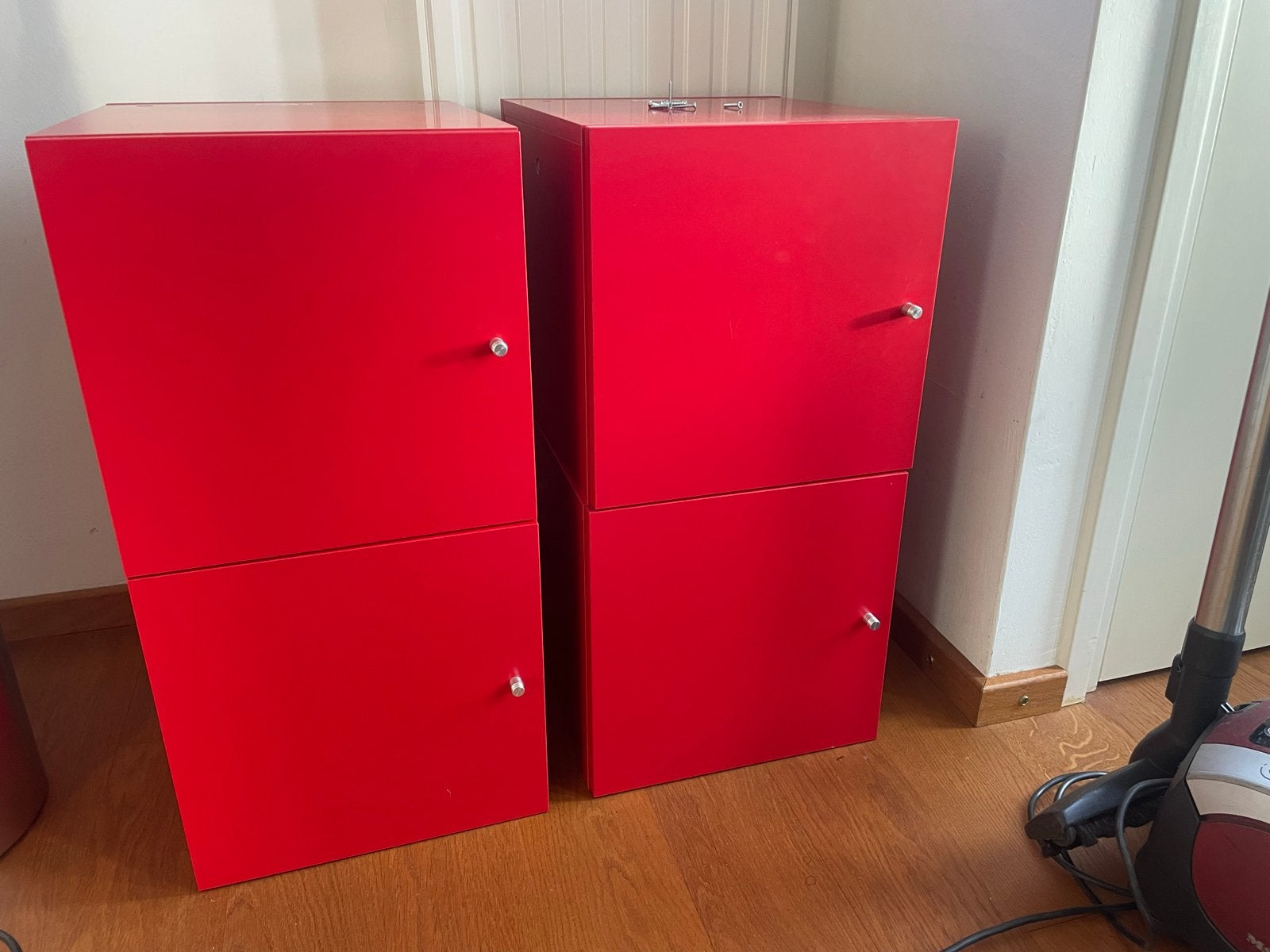4 rode inzetkasten voor in een Ikea Kallax kast, Huis en Inrichting, Ophalen, Gebruikt