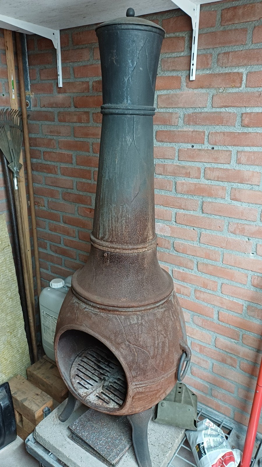 gietijzeren tuinkachel, Ophalen of Verzenden, Gebruikt
