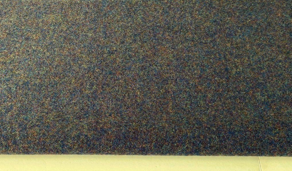 STOF VOOR DESIGN: Kvadrat meubelstof Flora 2x coupon, Wol, Blauw, 120 cm of meer, Nieuw