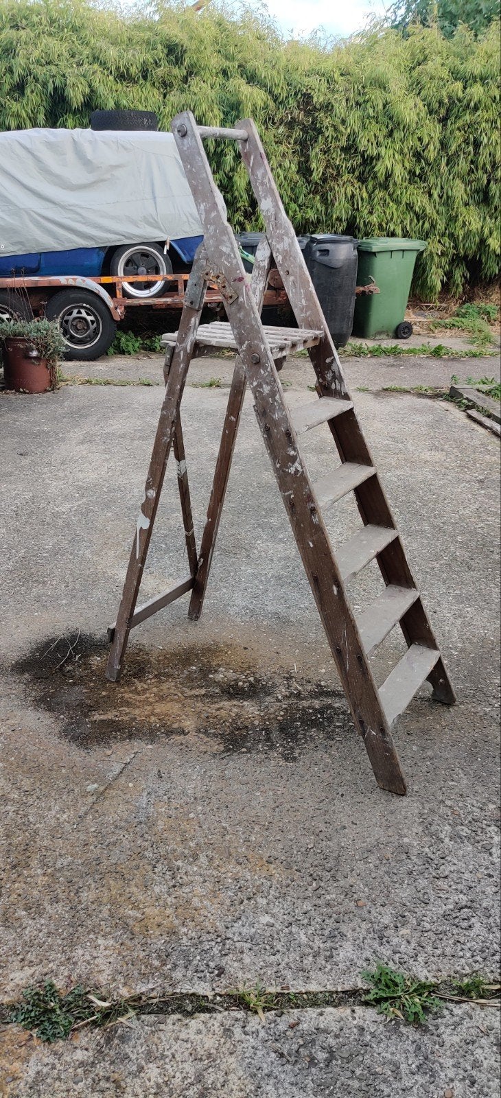 Houten schilderstrap - Gebruikt, Doe-het-zelf en Verbouw, Ophalen, Gebruikt, Trap, Opvouwbaar of Inschuifbaar