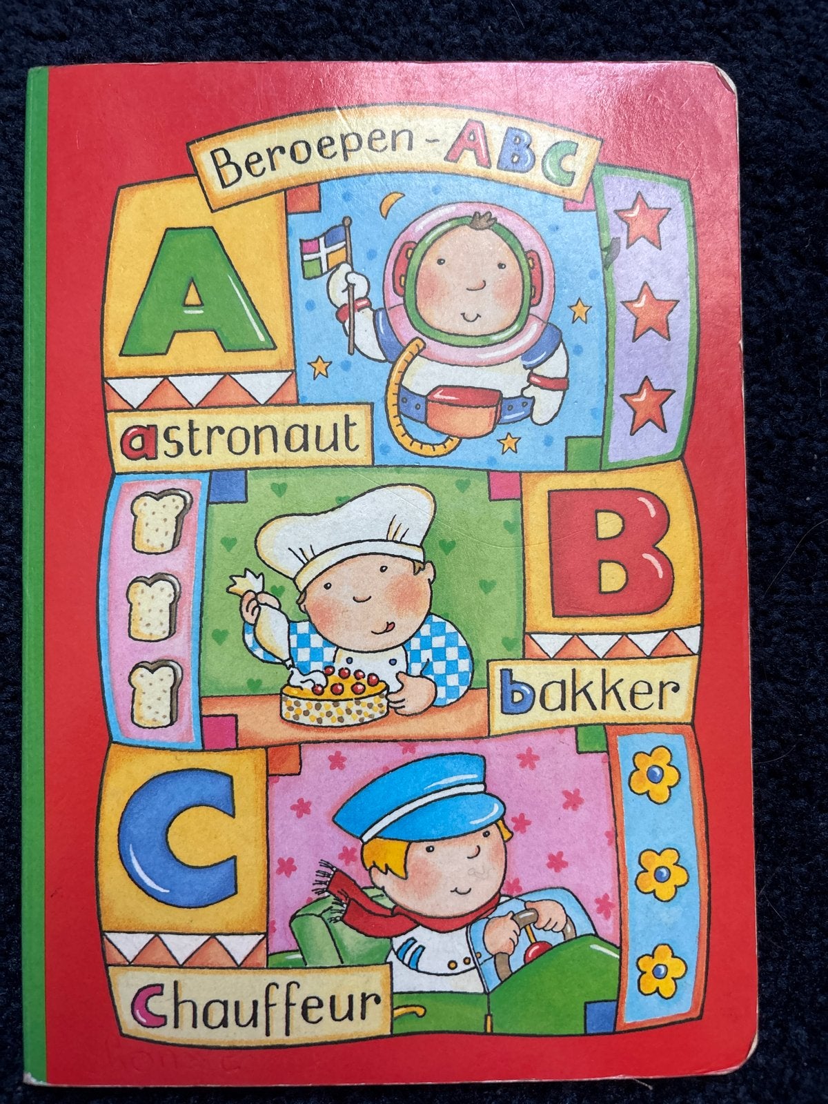 Beroepen-ABC: Leerzaam en kleurrijk kartonboek, Boeken, Ophalen of Verzenden, Gelezen, 1 tot 2 jaar