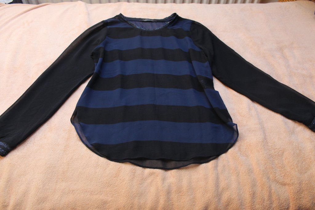 Scotch & Soda Maison Scotch gestreepte blouse maat S, Scotch & Soda, Zo goed als nieuw, Lange mouw, Maat 36 (S)