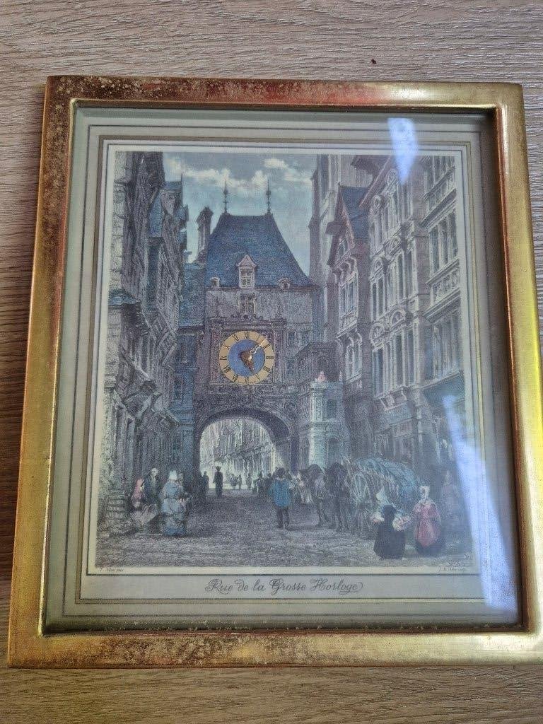 Vintage Zwitserse tafelklok Derby Gilt, Ophalen of Verzenden