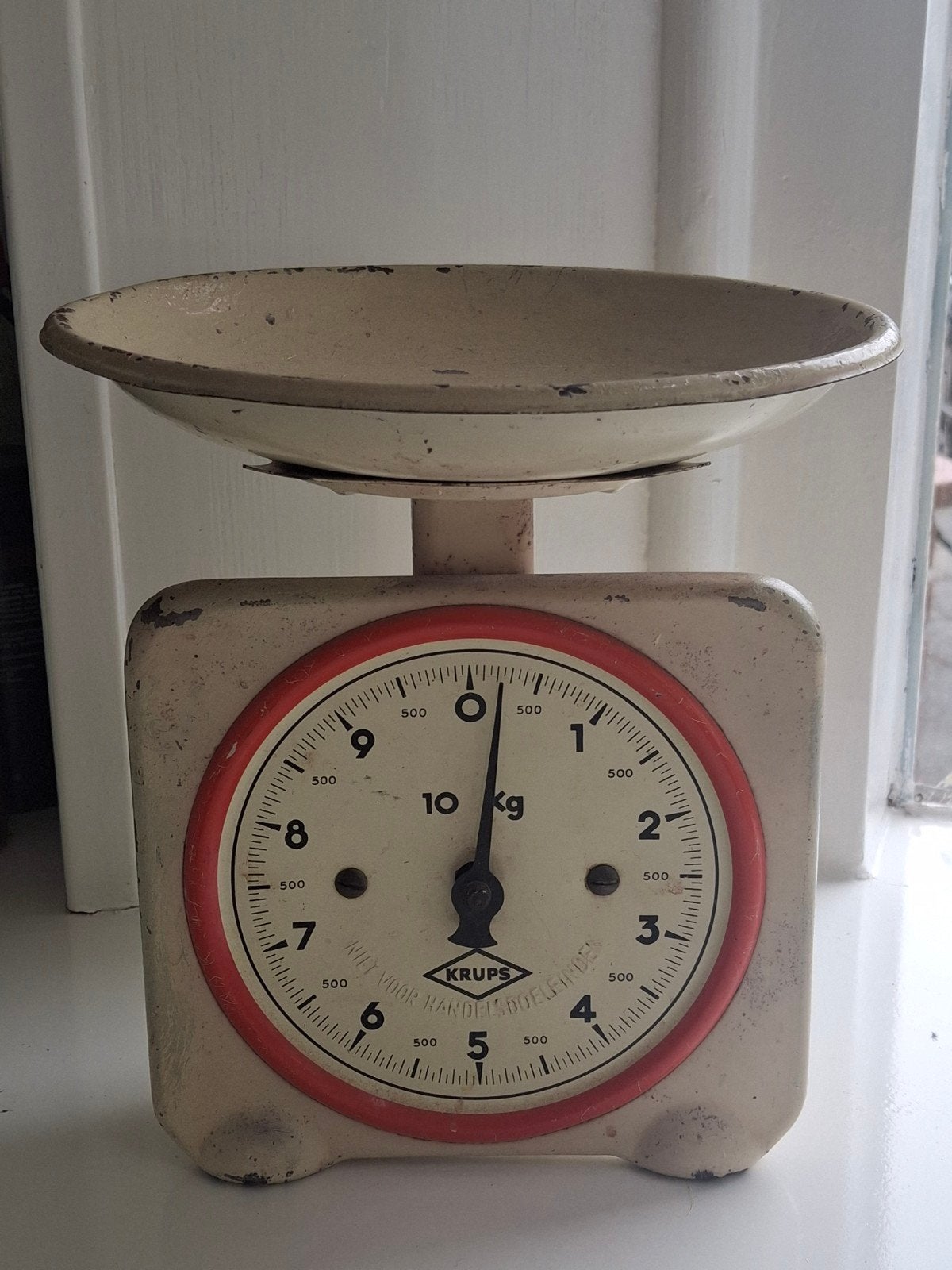vintage weegschaal Krups, Keukenweegschaal, Ophalen of Verzenden, 500 gram of grover, Gebruikt