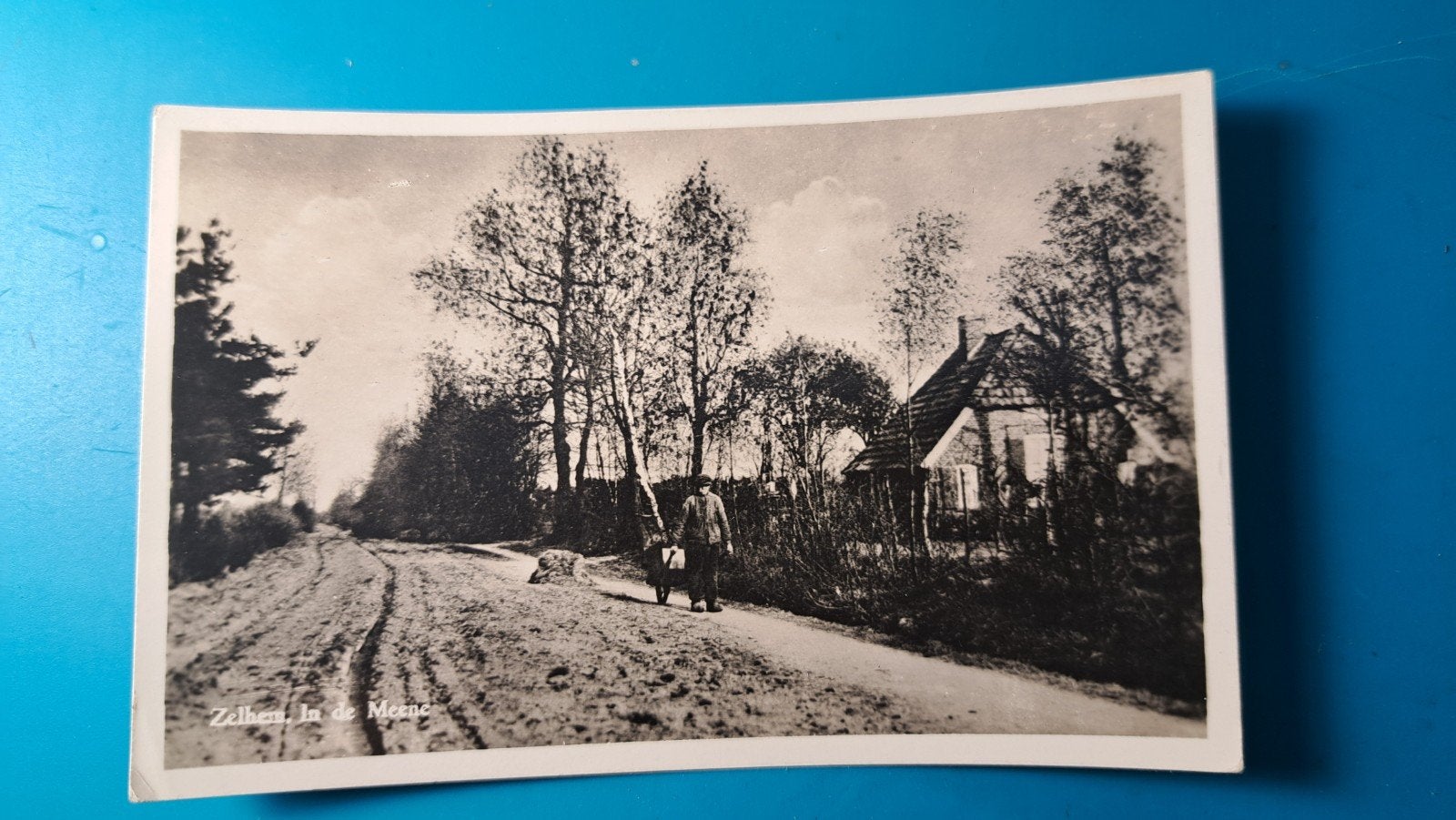 Zelhem, in de Meene. Boer kruiwagen 1947, Ophalen of Verzenden, 1940 tot 1960, Gelopen, Gelderland