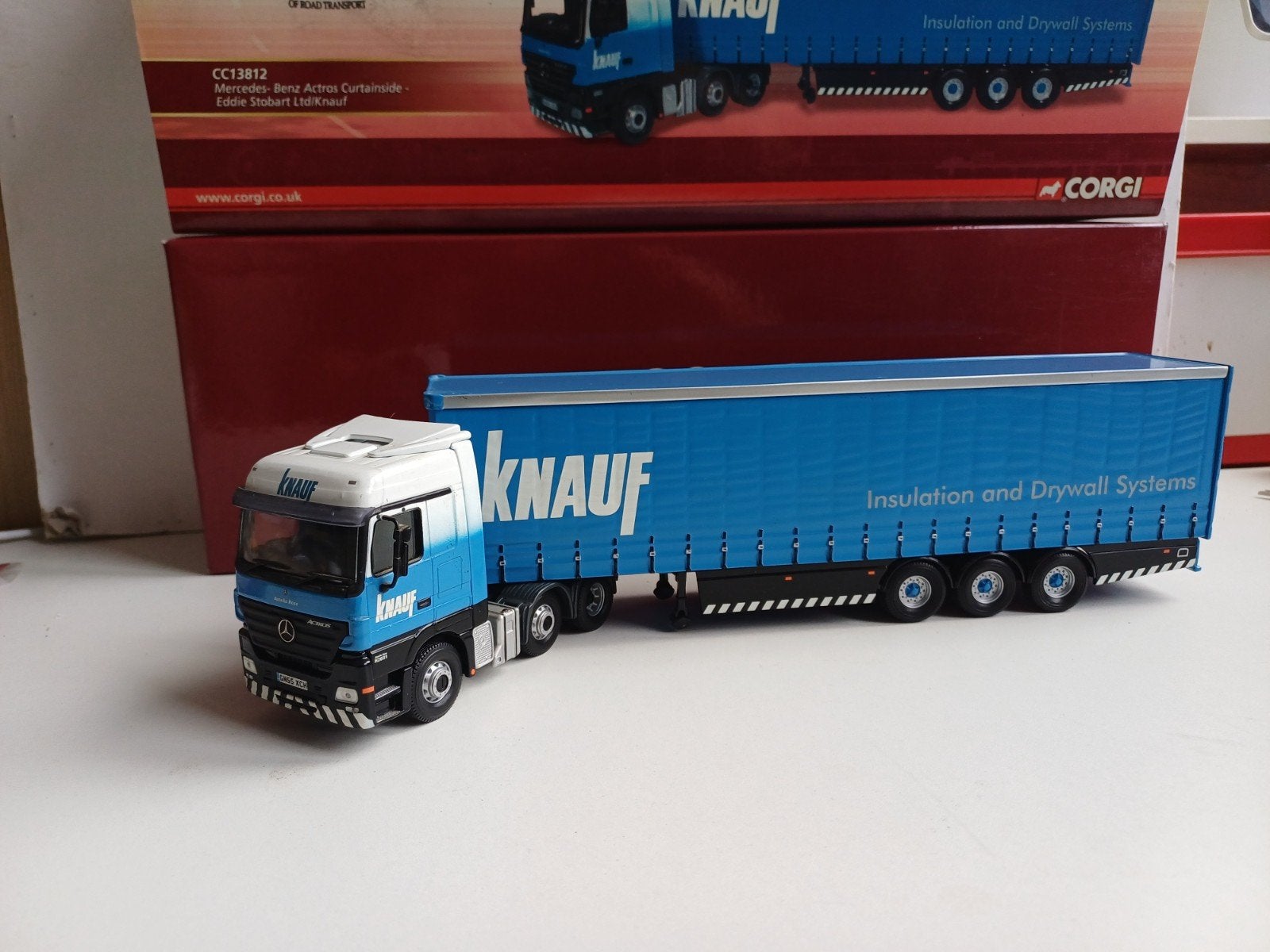 Mercedes Benz Actros Knauf Corgi 1:50 truck lkw vrachtwagen, Ophalen of Verzenden, Bus of Vrachtwagen, Corgi