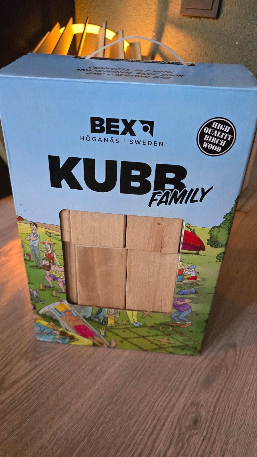 Bex Kubb Family - Zweeds familiespel van berkenhout, Ophalen